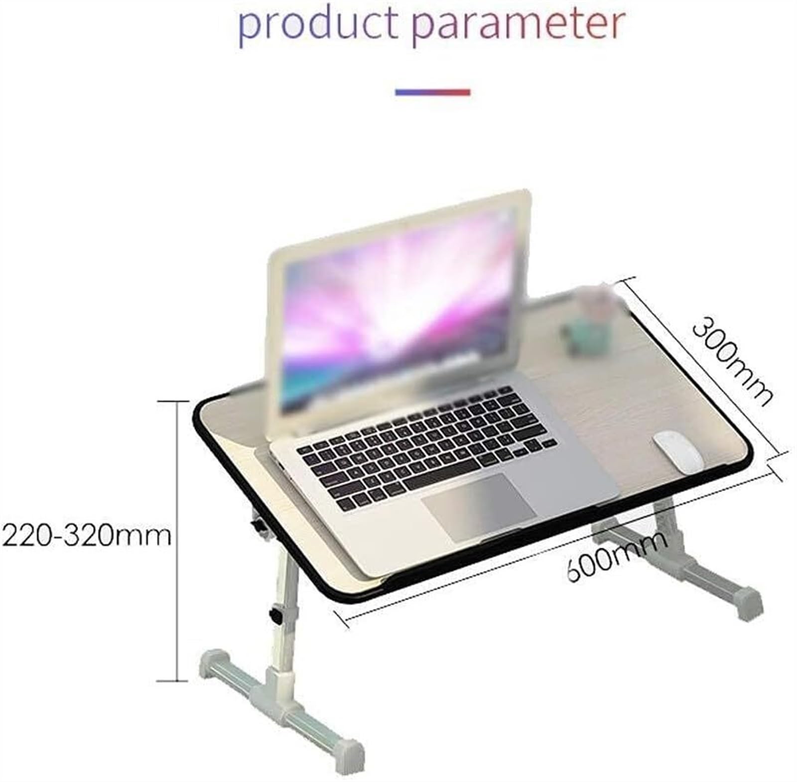 Tablette de lit pour Ordinateur Portable, Support de Souris réglable en Hauteur, Bureau Pliable pour Ordinateur Portable, Bureau d'appoint Pratique et Efficace