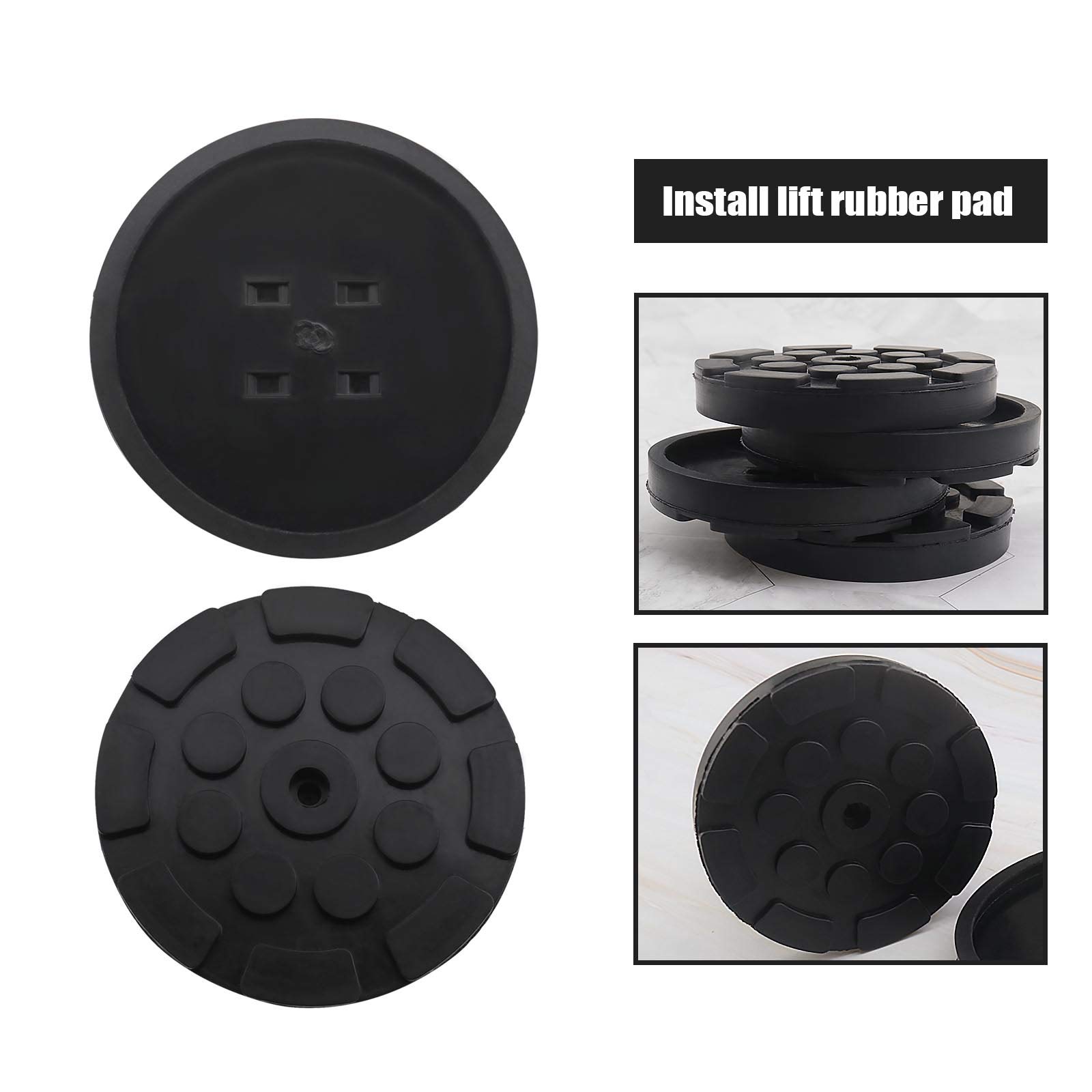 OTOTEC Lot de 4 coussinets de bras en caoutchouc de 11 mm de diamètre universel noir pour cric élévateur de cric - 120 x 17 mm - Accessoires de levage de levage