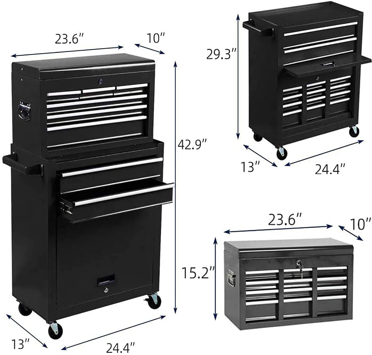 Buy 8Drawer Tool Chest with Wheels, Tool Storage and Tool Box