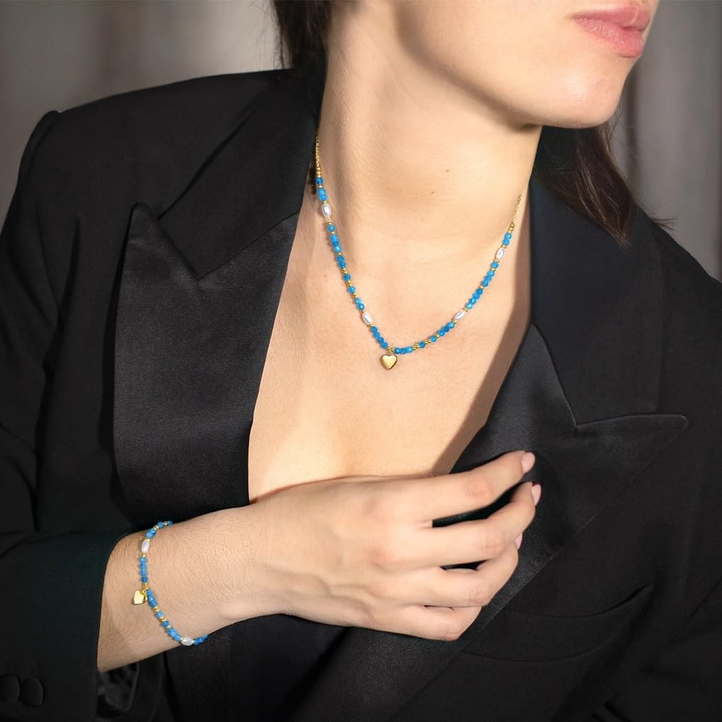 Lotus Style Collar Sra.CHA-Perl.AZCL