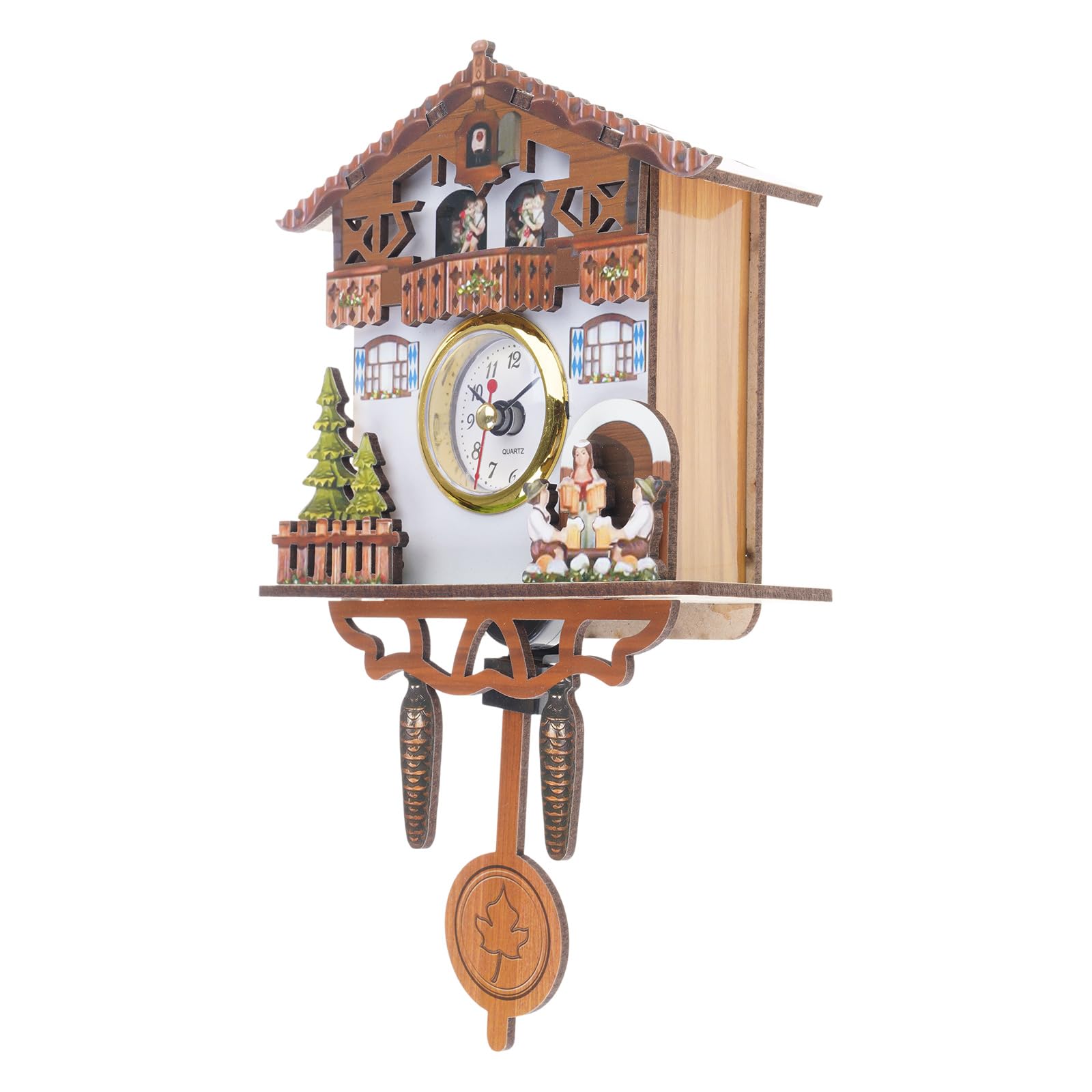 TFAOYS Wood Bird Wall Clock for Living Room with Quiet Movement Decorative Wall Clock Accurate Movements Wood Bird