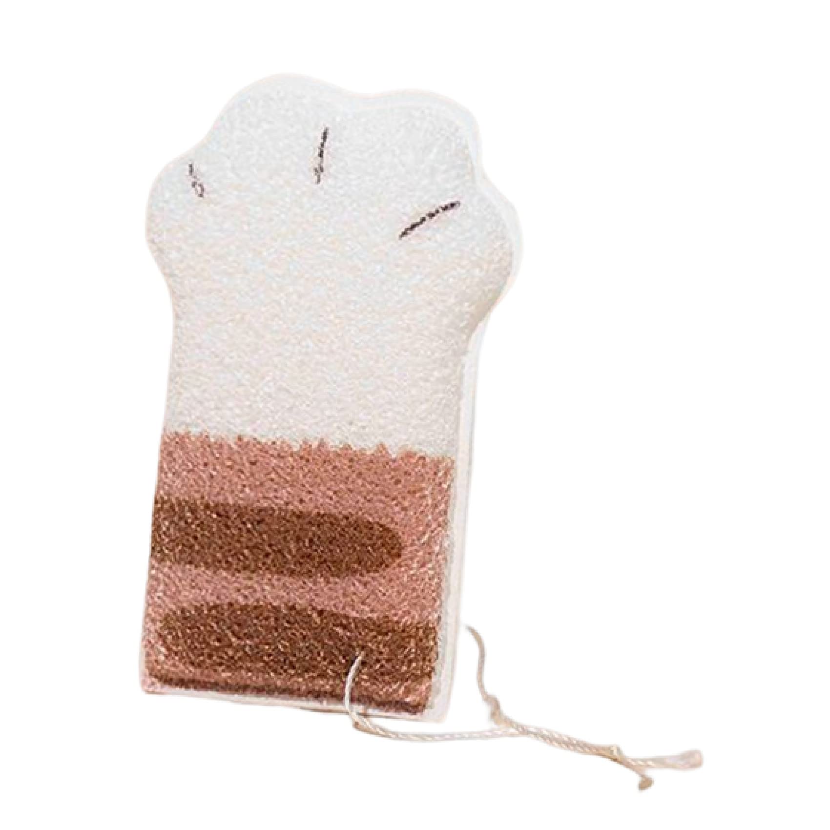 Cat Claw Shape Bath Sponge Cute Shower Wash Cleaning Sponge Body Scrubber for Women Teenager
