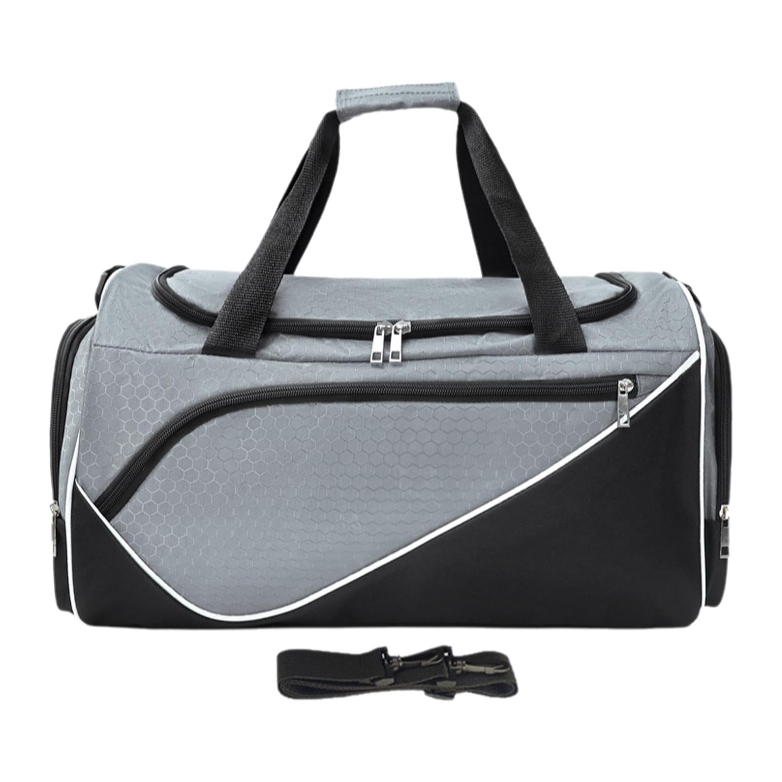 Travel Duffle Bag Pouch Men Women Portable Gym Bag for Weekend Travel Sports Gray-picture-23