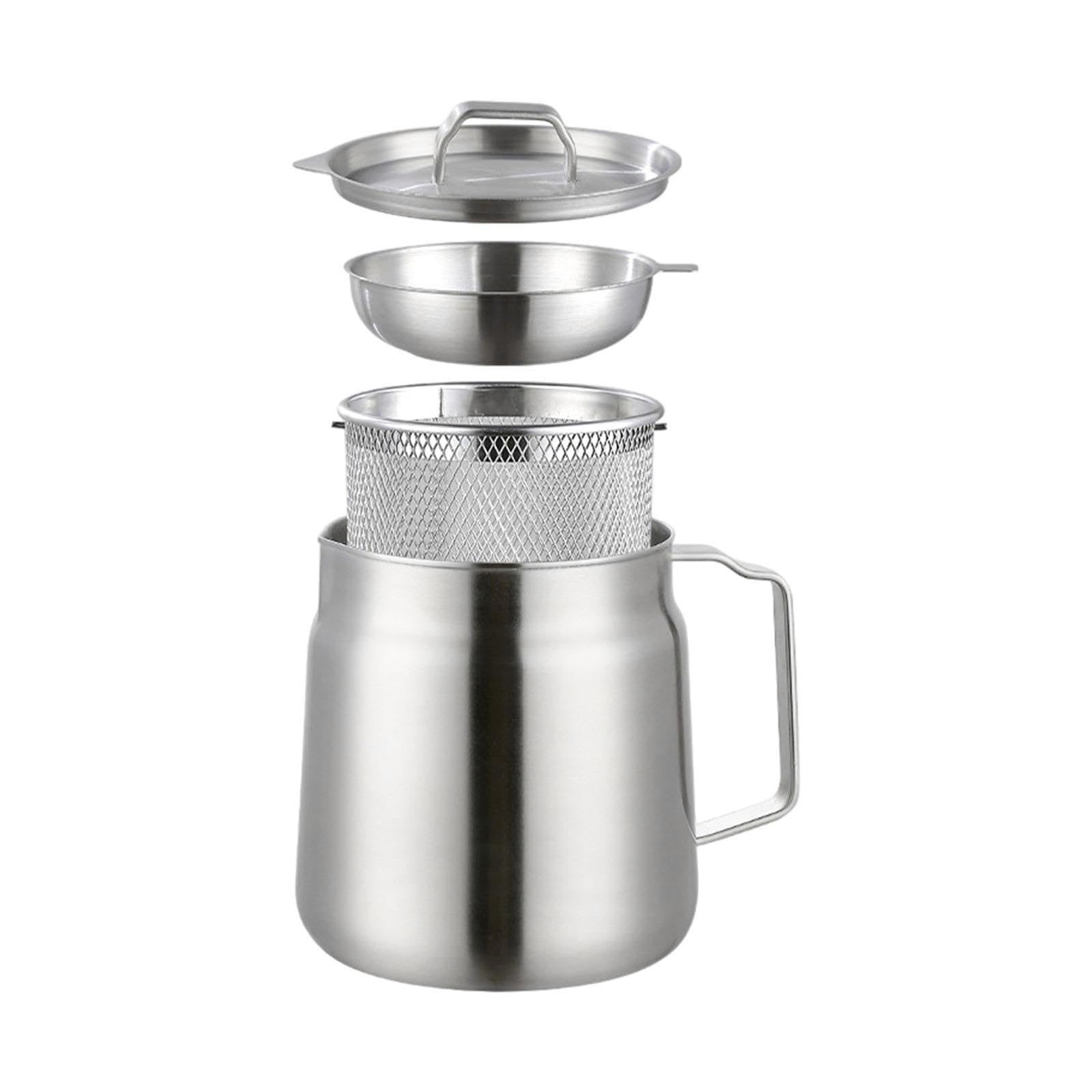 Deep Frying with Strainer Basket Use House Oil Filter S | Deep Frying with Strainer Basket Use House Oil Filter Stainless Steel-image-26