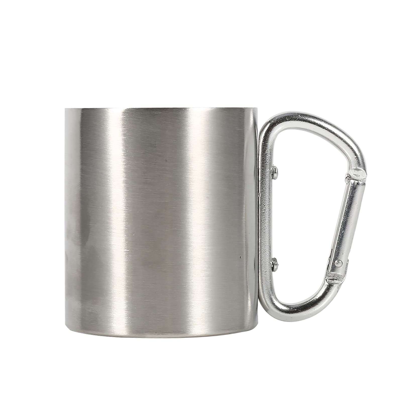 Natudeco Camping Cup Stainless Steel Mug Stainless Steel Travel Mug with Handle Camping Mug for Backpacking Camping Picnics Shopping Outdoor Activities