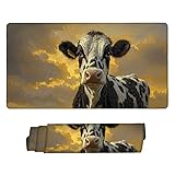 マウスパッド 大型 ゲーミング 乳牛 マウスマット デスクマット 特大 おおきい キーボードパッド ゴム底 防水手入れ簡単 快適操作性 滑り止め 耐久性 良い おしゃれ かわいい サイバーカフェ オフィス最適 適度な表面摩擦 女性へのプレゼント 80 x 30cm s-616