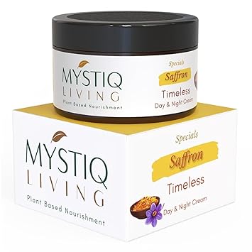 Mystiq Living Timeless Anti Aging Cream for Women - 50 GM | Age Spot Removal, Wrinkle Control, Cell Regeneration | Saffron, Ashwagandha, Collagen - image, photos