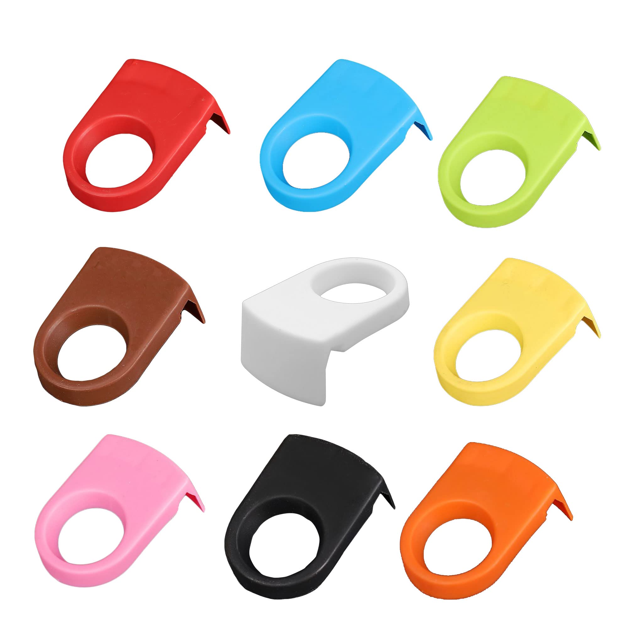 SEABABOO 9PCS clips de plástico ABS para bebidas Clips para bebidas Wine Bar de Botellas de Cerveza Clips Bebida Cerveza Marcador Reutilizables Vasos Cóctel hebilla casa bar cocina