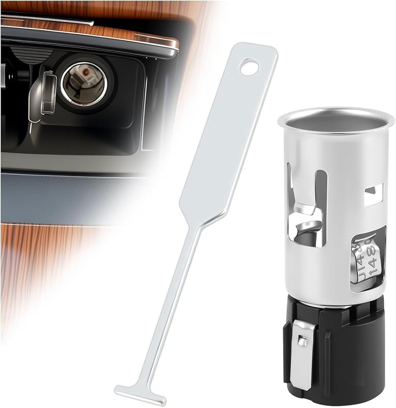 Tomada de acendedor de cigarro 12 V VKQTS com ferramenta de remoção – Kit