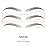 Bliss and Beyond USA | Waterproof Eyebrow Tattoo Stickers. A real hair stroke look. Hair replacement without surgery. Solution for hair loss. Bushy Tinted eyebrow tattoos. (New Miami, Dark Brown)