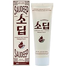 Korean Food Saudeep Bulgogi Sauce, Korean-Style Hot Sauce, Sweet & Savory Umami Flavor, Mild Heat, Versatile Sauce for Rice, Noodles & Vegetables, 4.23 oz