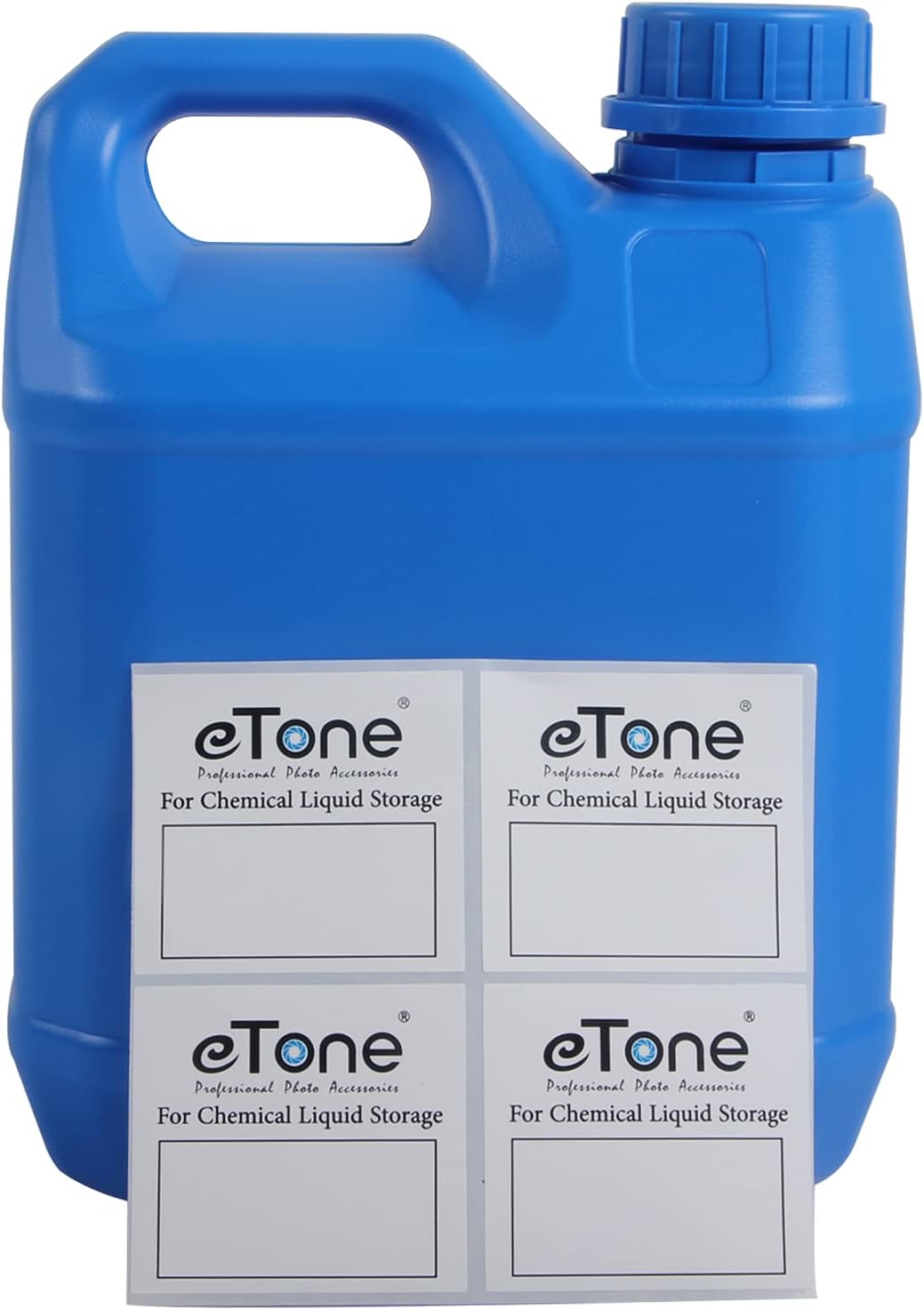 eTone 2 x 2 Litre Darkroom Chemicals Developer Storage Bottle for 120 35 mm Film Processor Storage Bottle Liquid Container Film Photo Development (Blue)