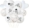 11 Pcs Mr and Mrs Balloons Wedding Balloon Party Decoration,Hen Party Accessories Rose Gold Bride Balloons,Team Bride Balloon for Bridal Shower Wedding Hen Night Party Hen Do Decor