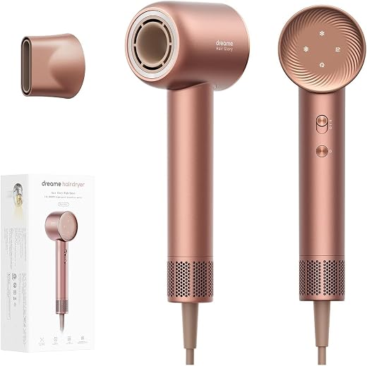 Dreame Glory Hair Dryer, Fast Drying, 300 Million Negative Ionic Blow Dryer, 110,000 RPM Motor High-Speed, Lightweight, Lo...