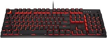 Corsair K60 PRO USB Cherry Mechanical Key switches -Durable Aluminum Frame -Per-Key Red LED Backlighting Gaming Keyboard - Black