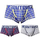 soutong Male Underwear 3 Pcs/lot Cotton Men Underwear Boxers Cueca Calzoncillos Hombre Underpants Underwear Men Boxers Shorts (M, Group 3)