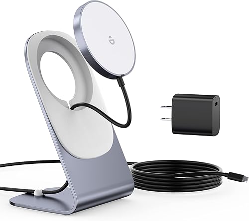 Miniatura 8 de Cargador inalámbrico magnético para iPhone 17/16/15/14/13/12 - Cargador Mag+adaptador USB C de 20 W, soporte de carga inalámbrica rápida con cable