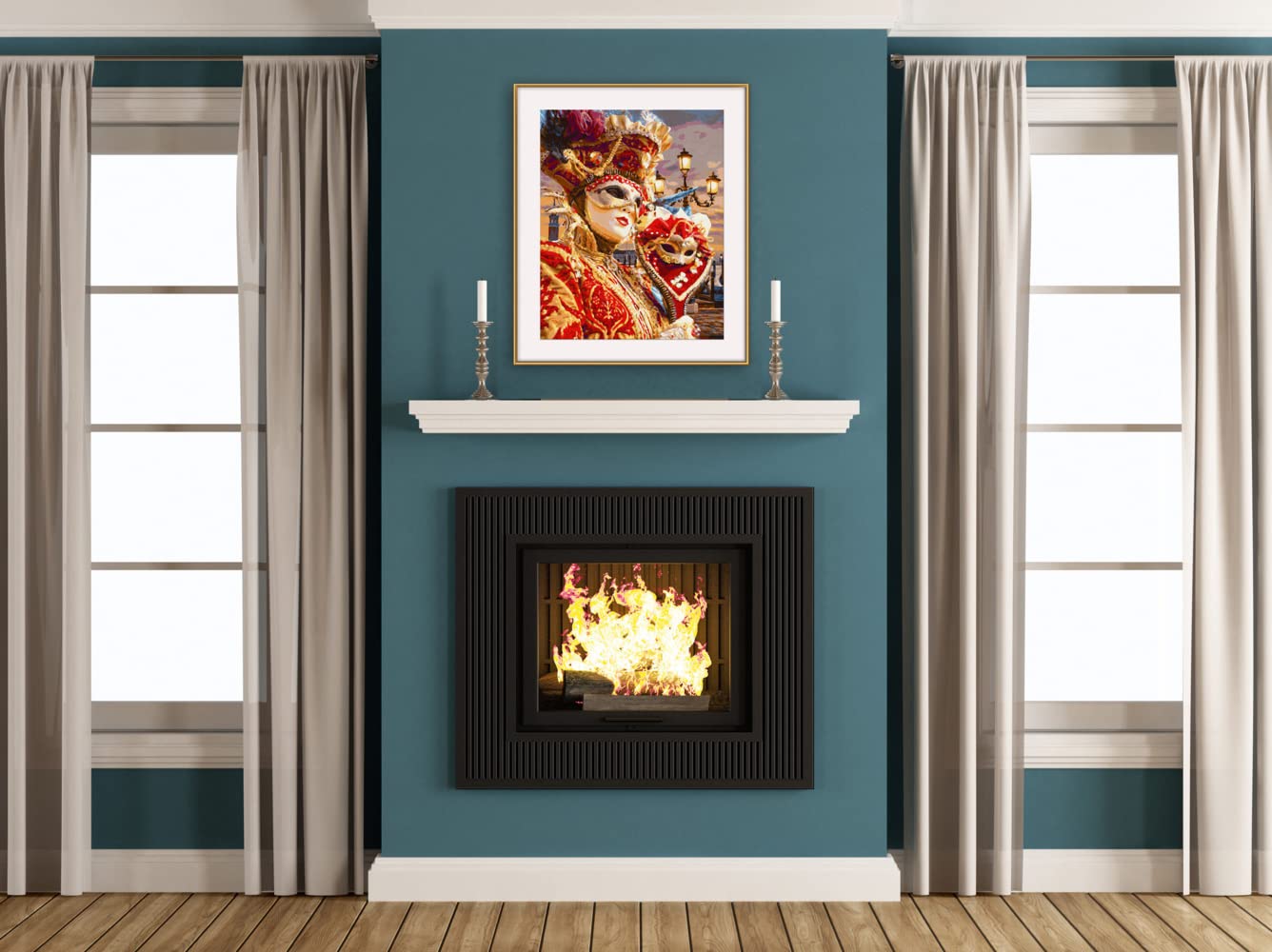 Schipper 609130869 Peinture par numéros - Carnaval de Venise - Photos de Peinture pour Adultes - avec pinceaux et peintures acryliques - 40 x 50 cm