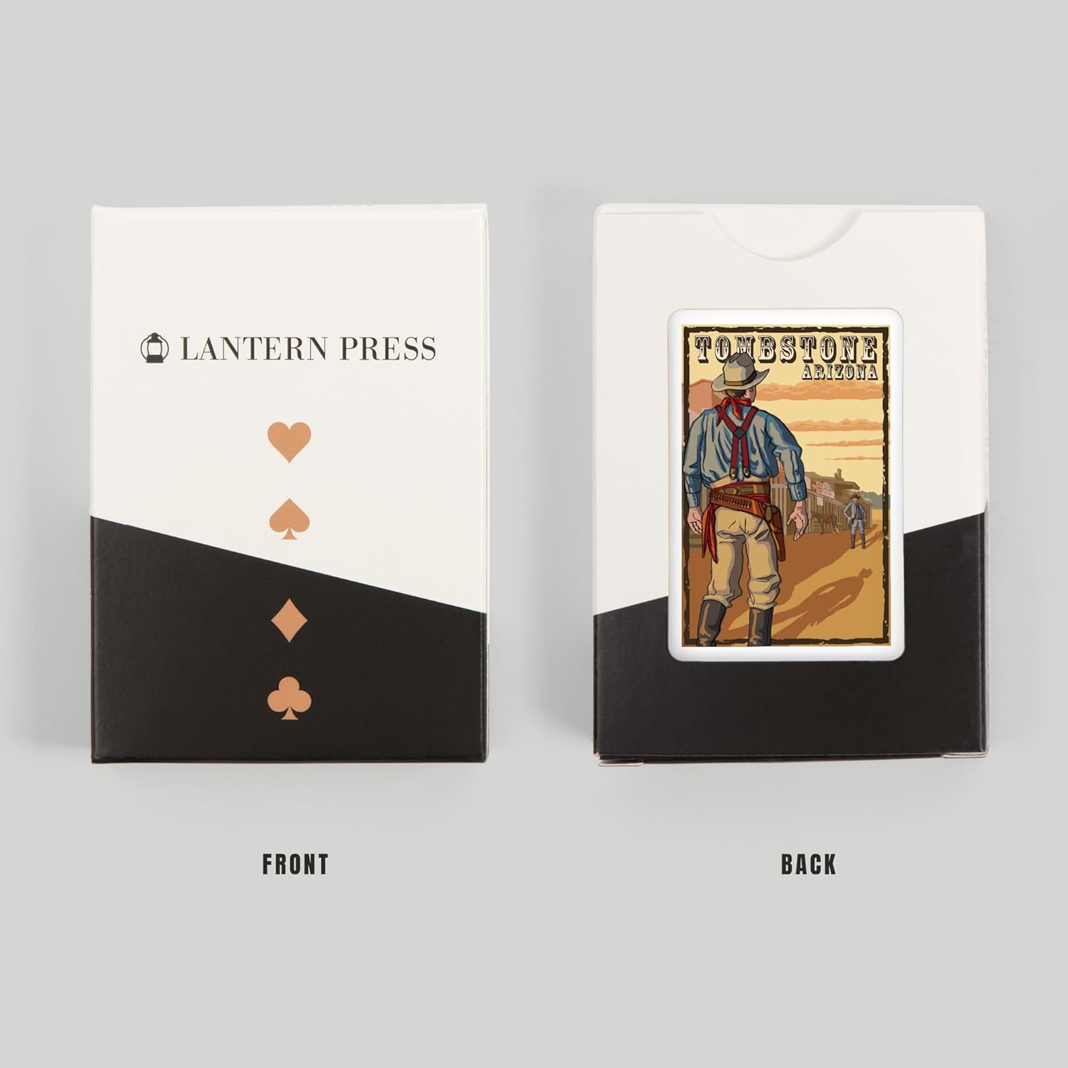 Lantern Press Tombstone, Arizona, Cowboy Standoff, 52 Playing Cards for Adults, Poker Size Card Deck