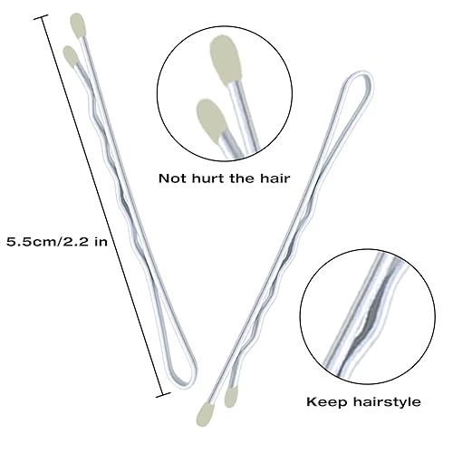 Miniatura 2 de METLUCK - 200 horquillas de cabello blanco, accesorios para el cabello para mujeres, cabello blanco y gris (2.2 pulgadas2.2in)