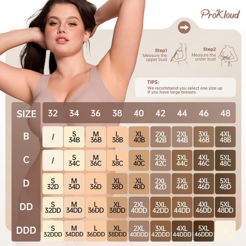 Jelly Bras for Women No Underwire Wireless Bra with Support and Lift Full Coverage Plus Size Comfy Seamless Bra - Image 7