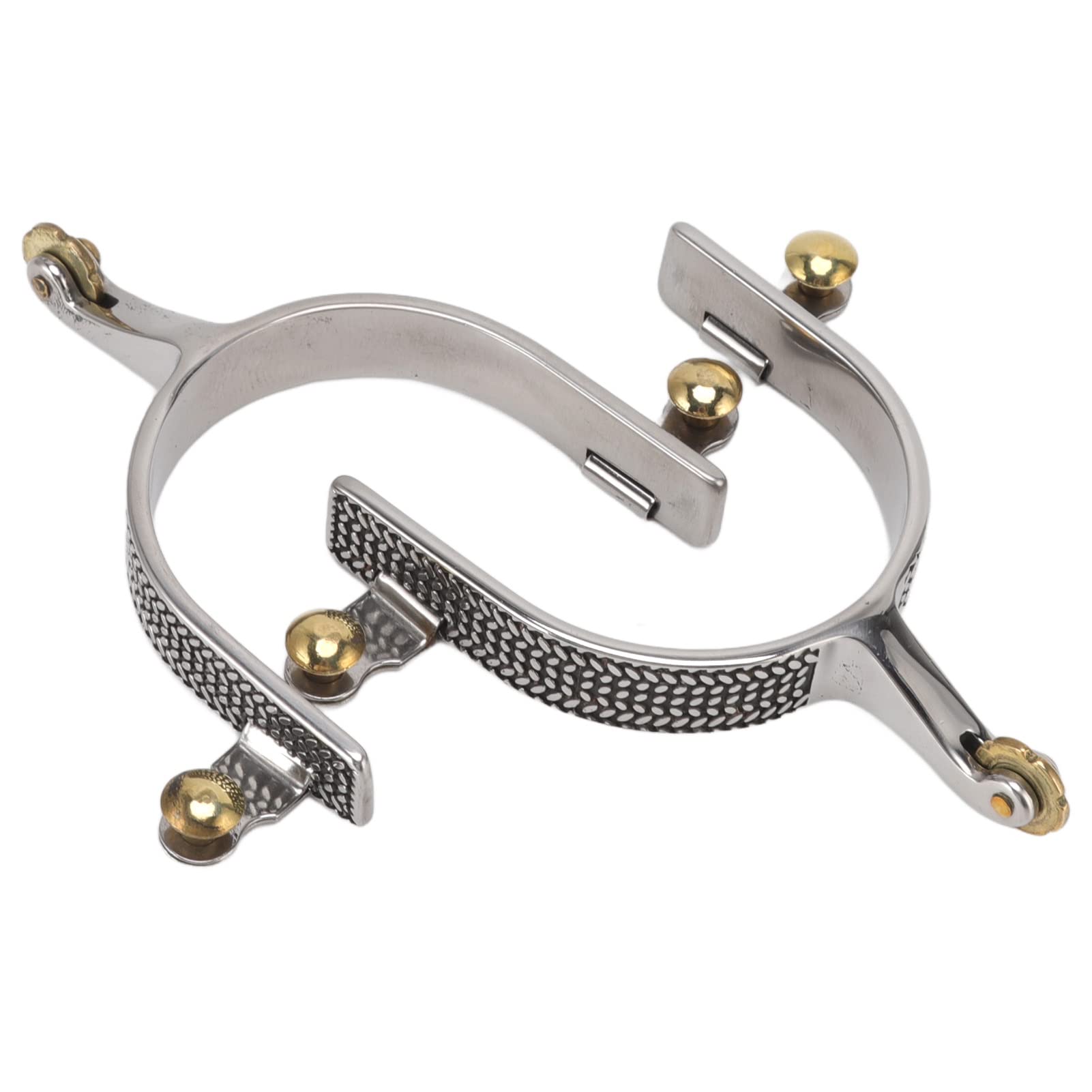 JAOCDOEN 1 Pair Horse Spurs Stainless Steel Portable Vintage Floral Cowboy Spurs for Equestrian Equipment