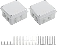 Vista 25 de LeMotech - Caja de derivación universal de plástico ABS resistente al polvo, resistente al agua, IP65, color blanco