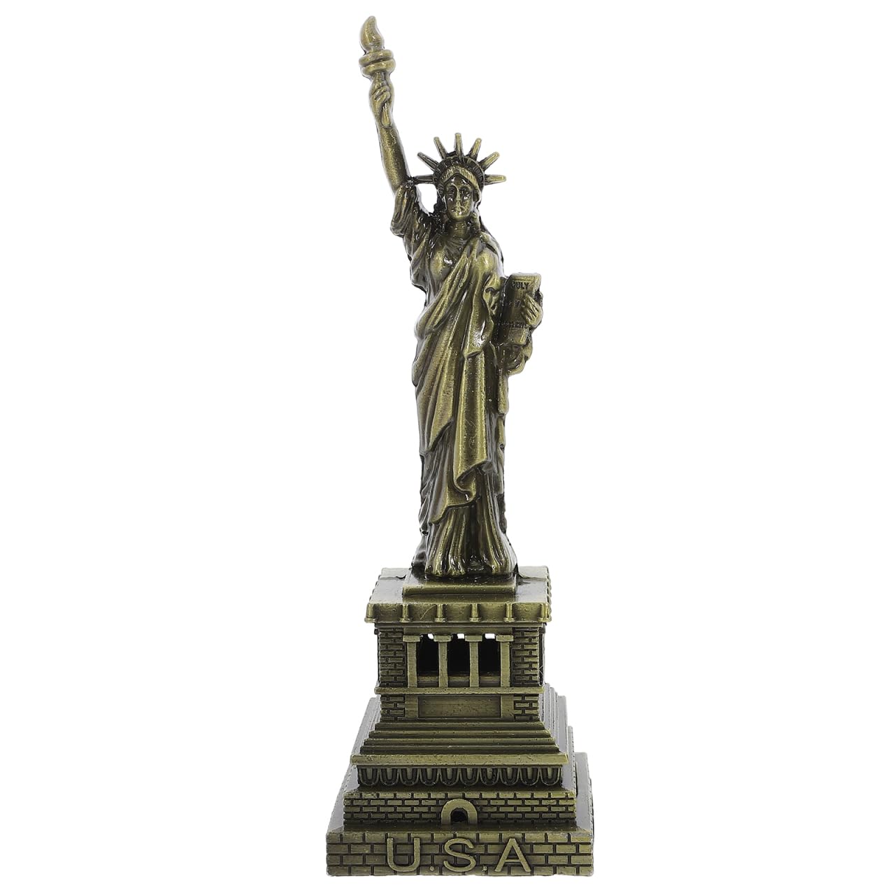 Garneck Milisten of Sculpture City Island Collection Souvenirs Figurines Metal Model decoration Bronze 25CM Goddess Ornament Miniature American Decor Souvenir New York Gift for Statue Of Liberty