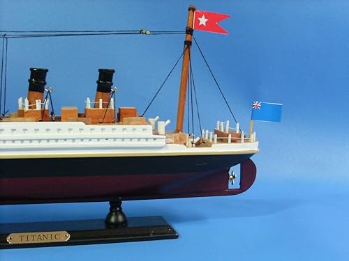 Miniatura 5 de Hampton Nautical RMS Titanic Cruise Ship, 14 pulgadas, blanco