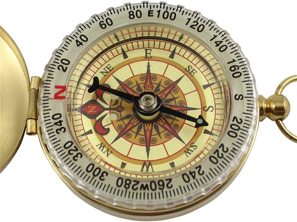Camping Hiking Pocket Brass Compass Portable Navigation for Outdoor Activities