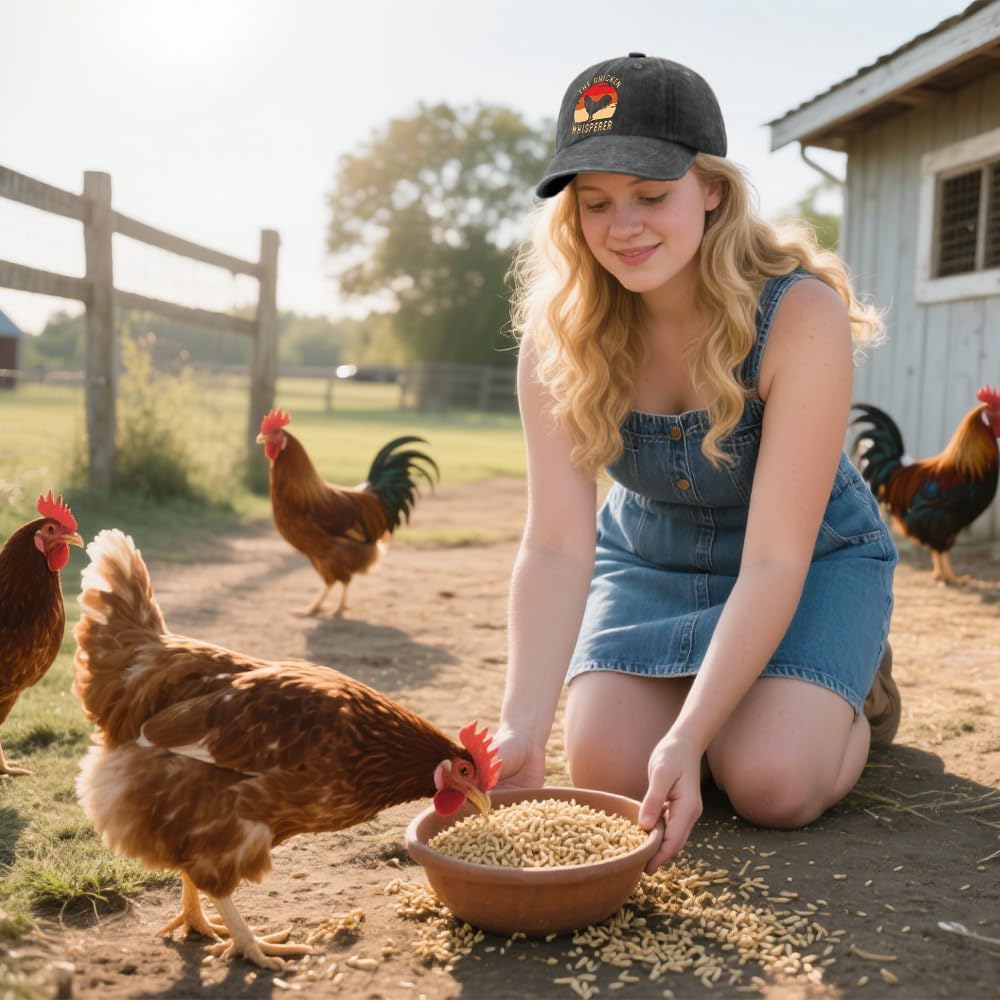 The Chicken Whisperer Sun Hat Custom Hats Pigment Black Fishing Hat Gifts for Dad Baseball Hats - Image 6