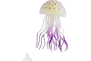 WishLotus Aquarium Jellyfish Decoration - Upgraded Silicone Jellyfish for Fish Tank with Suction Cup