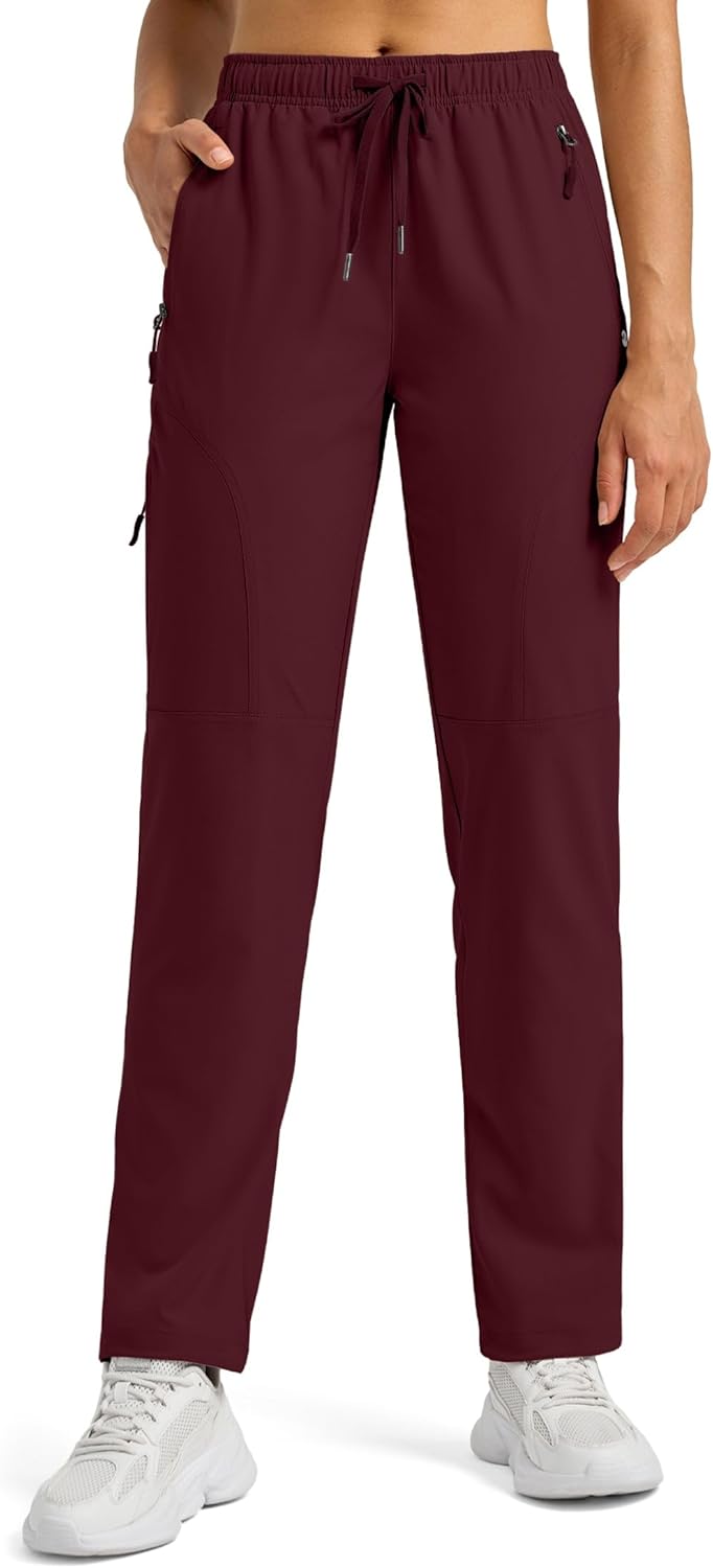 Willit Women's Hiking Pants Quick Dry Cargo Pants Lightweight Water Resistant Travel Golf Pockets Petite/Regular/Tall