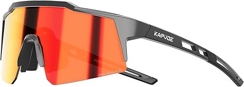 KAPVOE Youth Polarized Sports Sunglasses Kids Baseball Softball Cycling Glasses UV400 Protection for Boys Girls Age 6-12