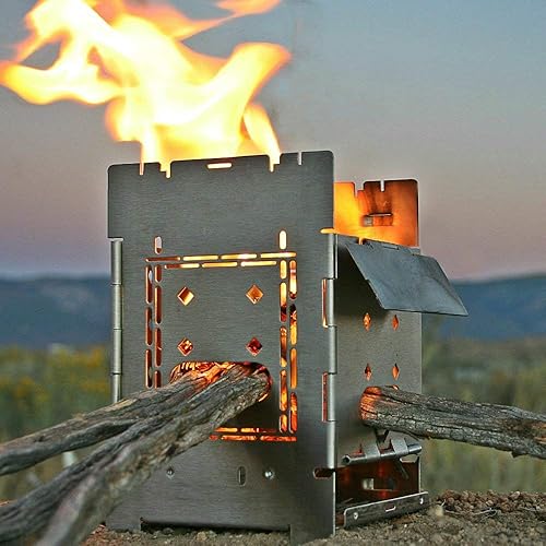 Miniatura 2 de Firebox Bushcraft - Kit de estufa de campamento - Quema de leñacombustible múltiple - Plegableplegable - Fogata portátil - Modelo Gen 2 5 pulgadas