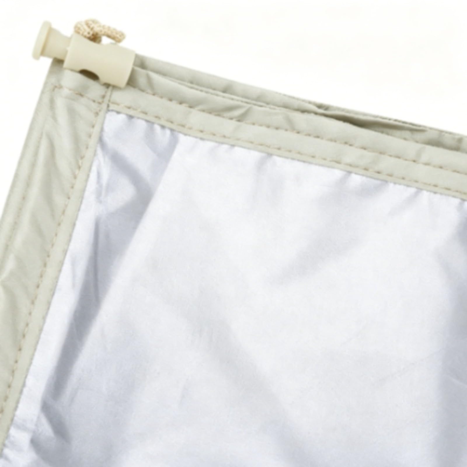 FACAIIO Cubierta solar para alberca de 20 pies con carrete, resistente a la intemperie 190T, manta para exteriores para piscinas sobre el suelo, reduce la evaporación, beige (610 x 96 cm, beige)