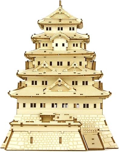 Vista 7 de Rompecabezas 3D de arquitectura de madera del castillo de Edo - Divertidos kits de manualidades de madera - Regalo ideal para cumpleaños y recuerdos