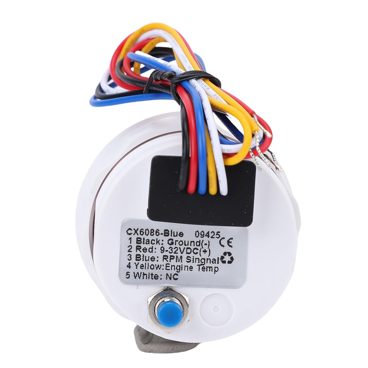 Generic 52mm水温速度電圧計、RVトラックボートヨット用ブルーバックライトディスプレイ付きデジタル多機能メーター、-30C