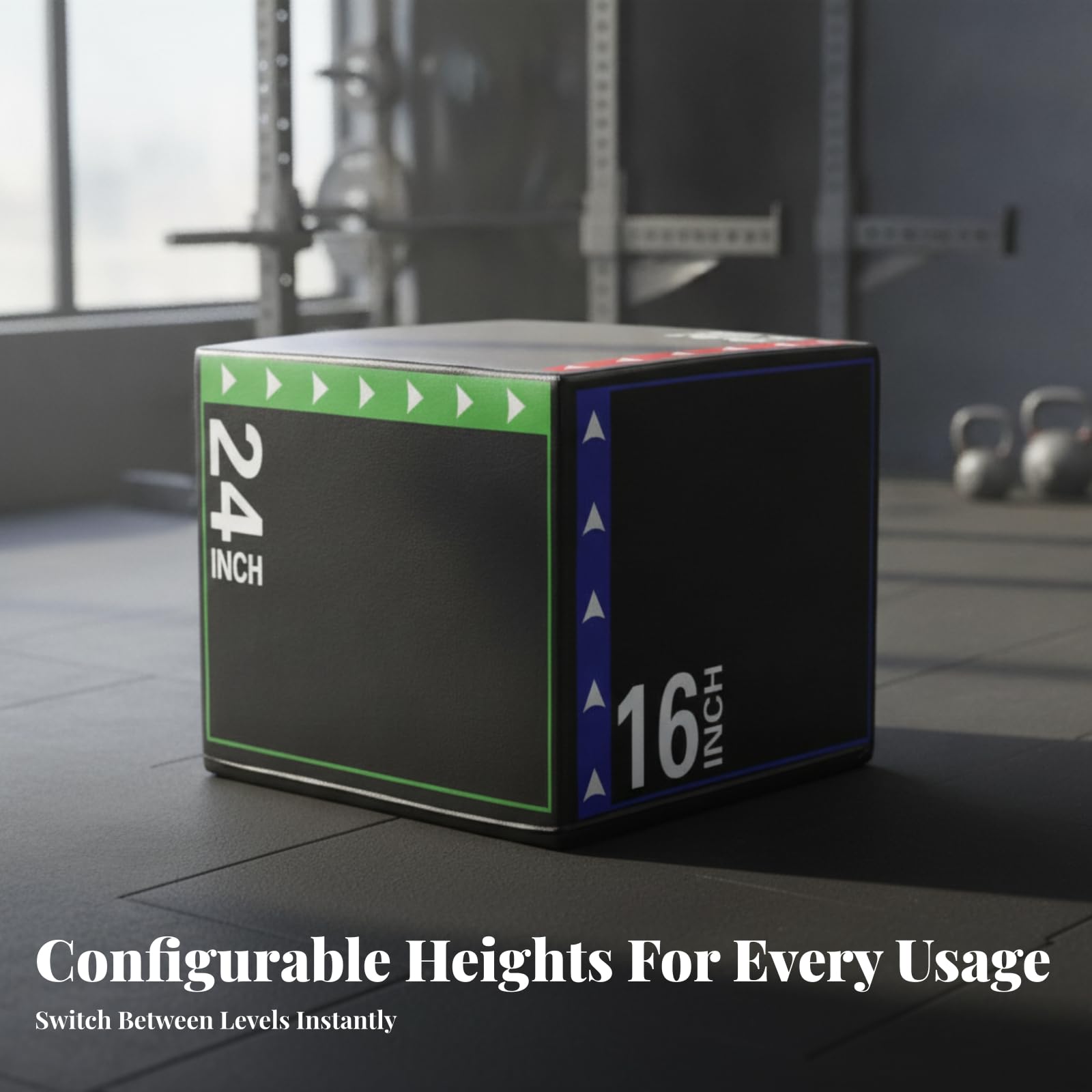 Amagogo Jump Pliometrico Cubo Allenamento Box Jumps Step Fitness Schiuma Rivestita Superficie AntiGraffio Numerazioni Applicazioni Adatto a Palestra Casa Allenamenti Condizionamento | Antiscivolo, Morbido, Scatola da Salto, per Casa, Atleti, Appassionati