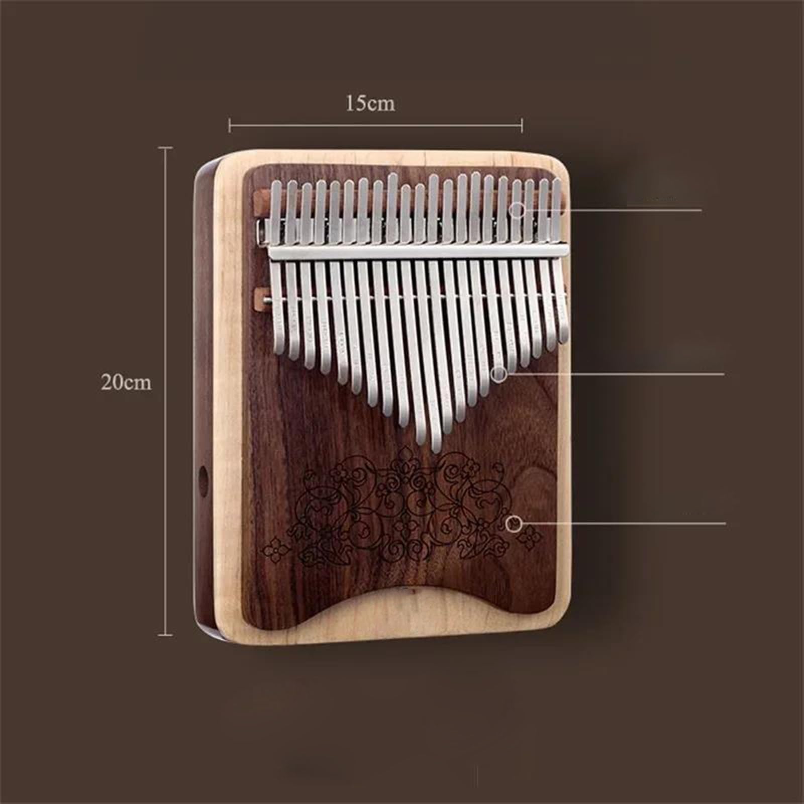 Kalimba Set Kalimba 21 Tasti Pianoforte A Pollice In Noce Nero Strumento A Tastiera Kalimba Professionale Con Accessori
