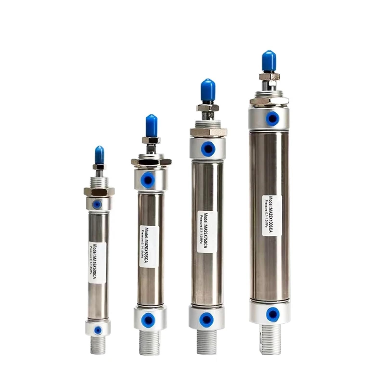 COSZWQDP MA25/32 Double Acting Stainless Steel Mini Pneumatic Cylinder 25 to 500mm Stroke Air Pressure 1Pcs(250mm Stroke,32mm Bore)