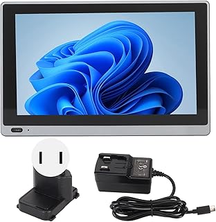 Mini PC Com Tela Sensível Ao Toque de 5,5 Polegadas para Windows 11, 4 GB LPDDR4 64 GB EMMC WiFi 5.0 Mini Computador Desktop para Intel Celeron N4000, para Intel HD600 Graphics, (plugue americano)