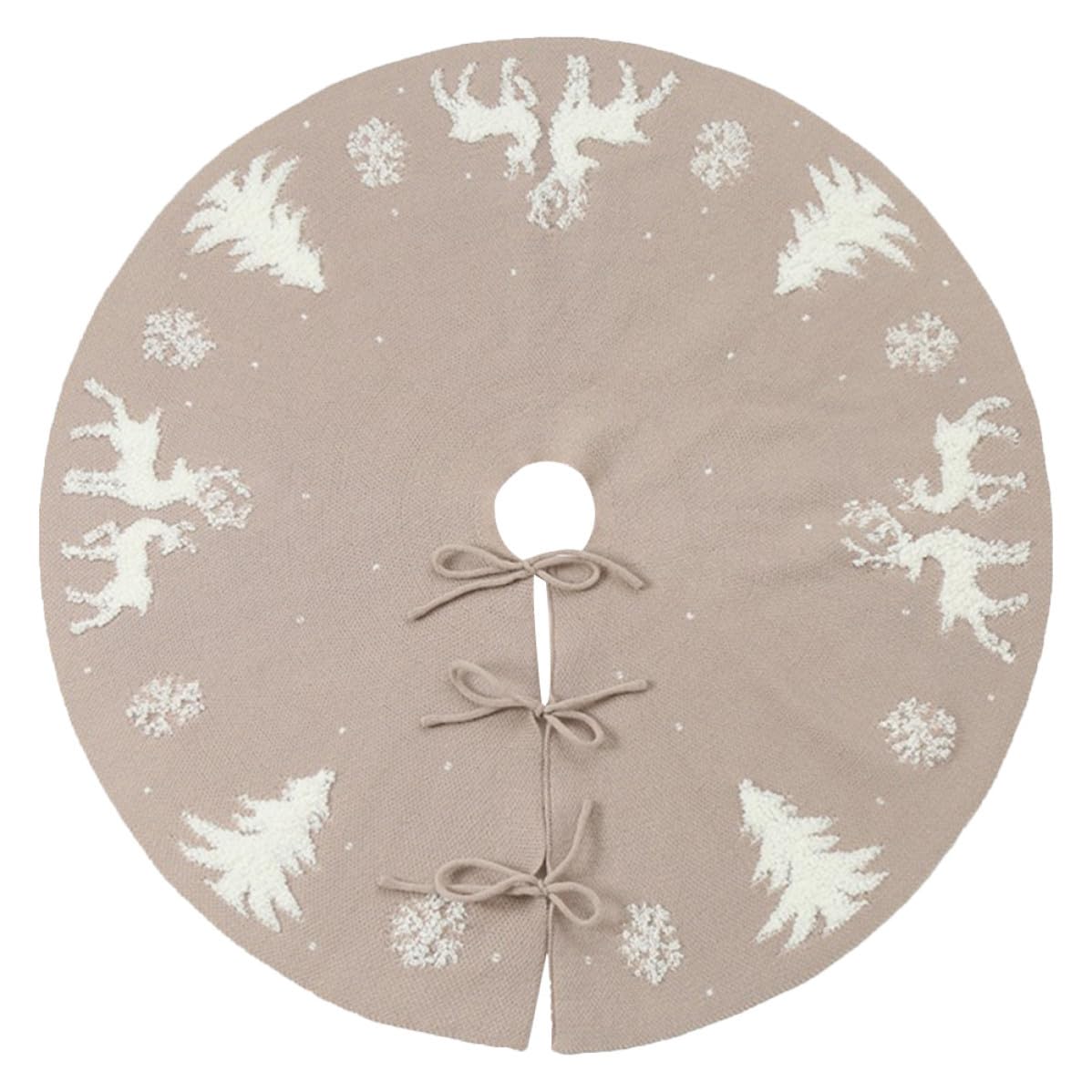 Jupe de sapin de Noël pour cacher le pied du sapin déco cerf acrylique SHINEOFI
