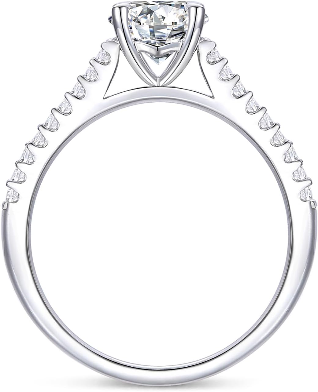 14K Moissanite Rings 14K Gold 1ct D Color Moissanite Engagement Ring 14K Gold Rings for Women