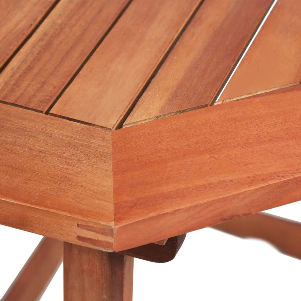 Myheimly Akazie Massiv Balkontisch Klapptisch Gartentisch Terrassentisch Tisch,Braun
