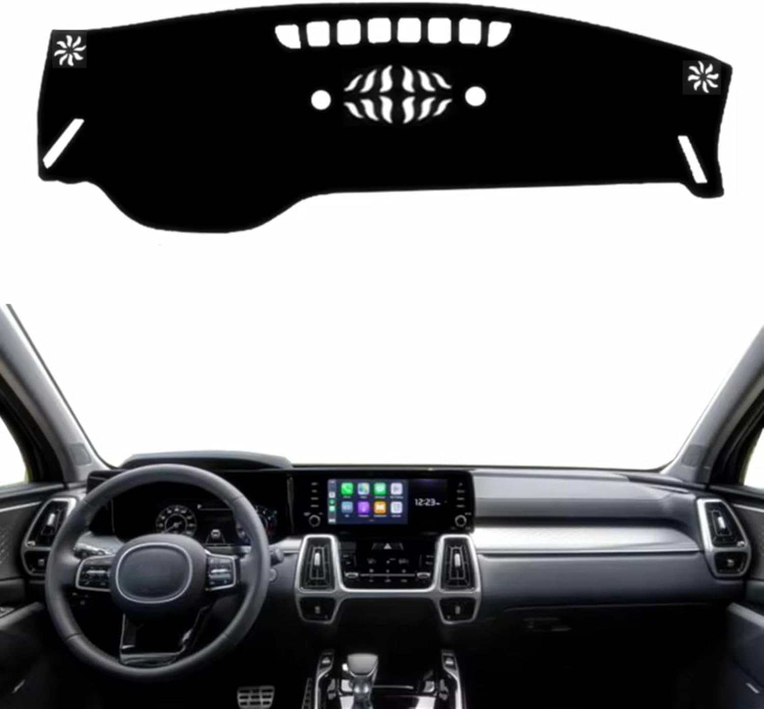 DdaiXQ Car Dashboard Mat For Kia Sorento MQ4 2021-2024, Anti Slip Anti Glare Dustproof Dashboard Cover Pad Protector Dash Cover Sunshade Dashmat
