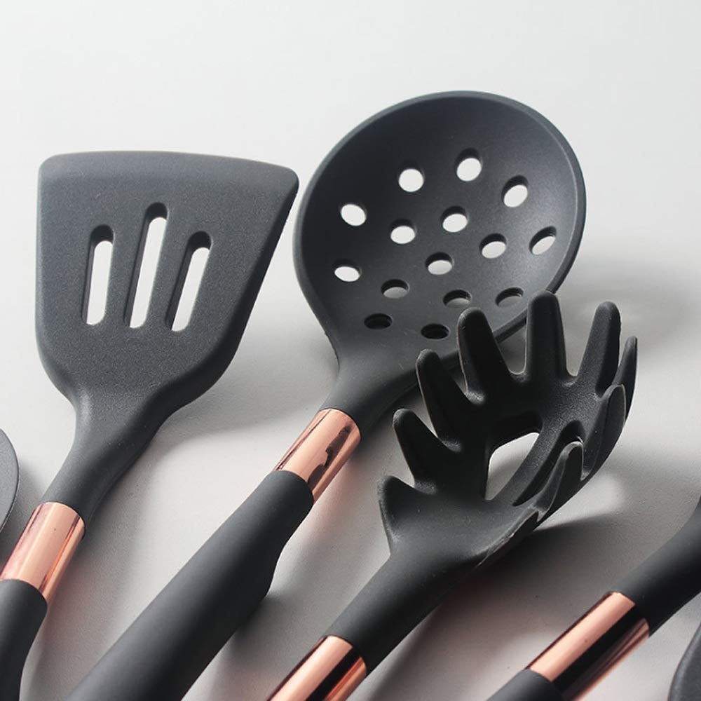 Kitchen Utensils Set， 7 in 1 Griff Kochgeschirr Silica Gel Utensilien Küchengeschirr Antihaft-Pfanne Schaufel Löffel Spatel