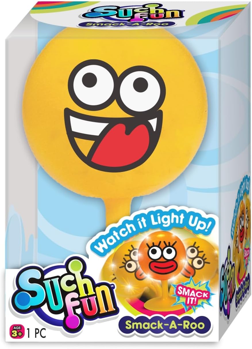 JA-RU Smack-A-Roo Light Up Mini Desktop Punching Bag with Suction Cup (1 Pack) – Kids Punching Toy, Funny Stress Relief Toy, Party Favors, Goodie Bag Stuffers & Classroom Prizes. 4913-1