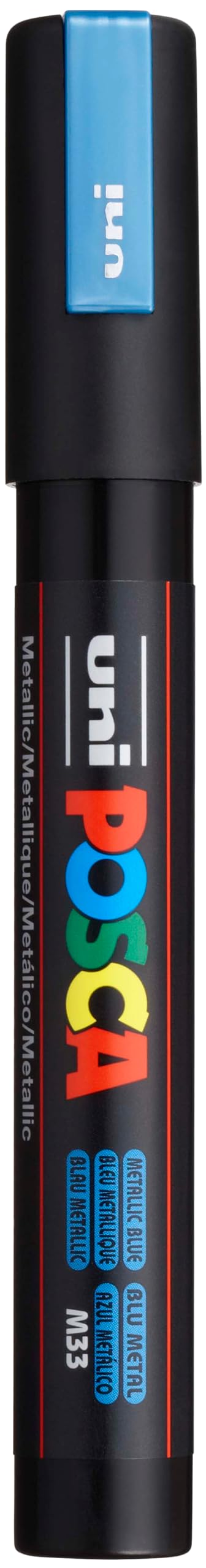 Uni-Ball Pc-5M Su Bazlı Poster Markörü, Metalik Mavi