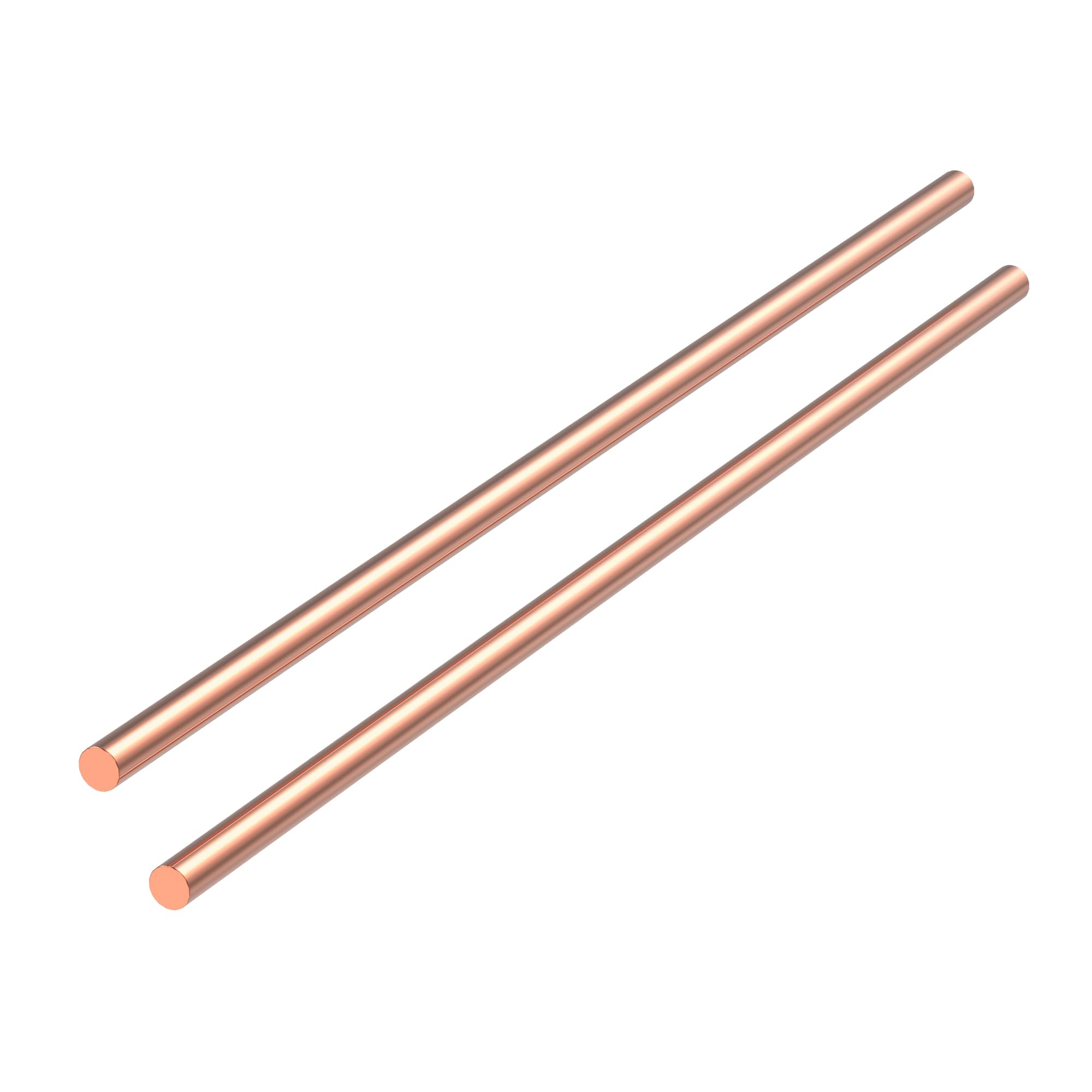 KWOKWEI 2PCS Pure Copper Round Rod, 1/4